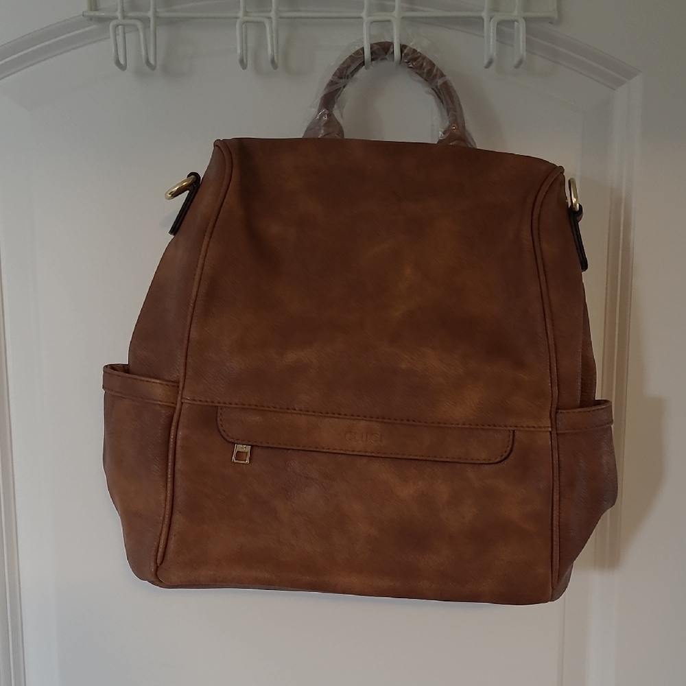 Brown Leather Backpack